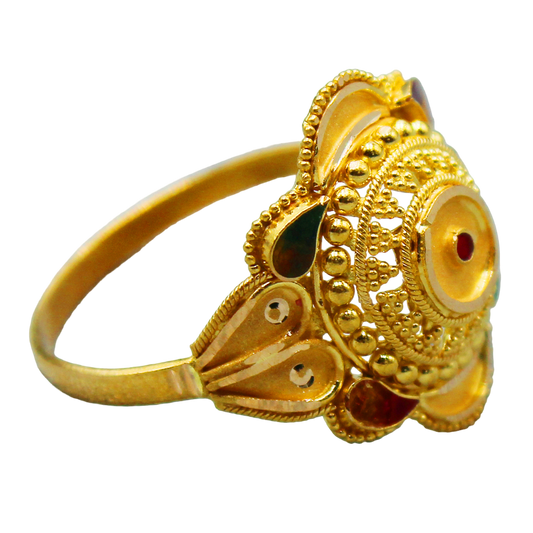 22 karat print stunning gold 6.25 ring for princess diwali gift jewelry