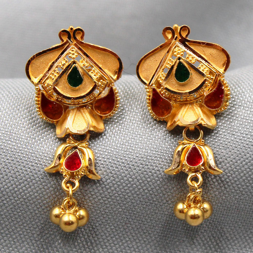 22 karat print stunning gold 2.5cm stud earring for mummy columbus day gift jewelry