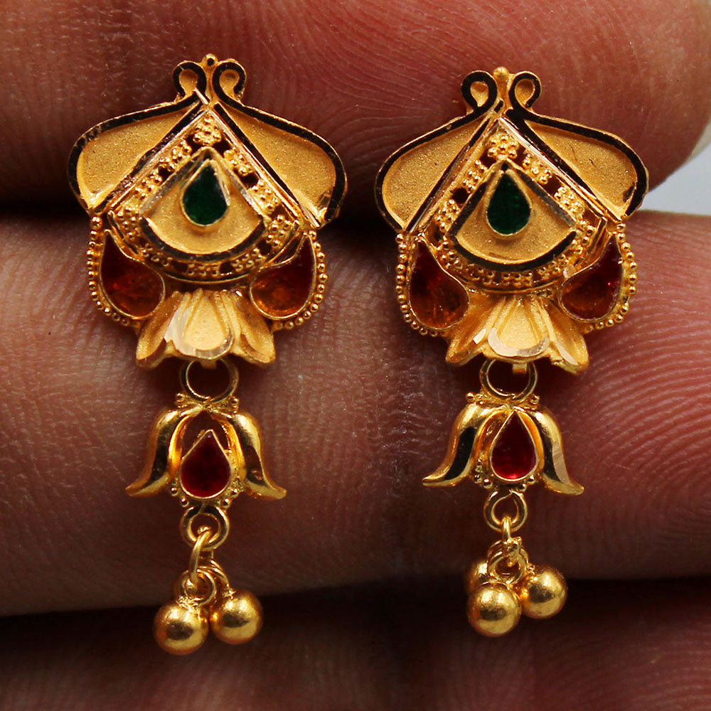 22 karat print stunning gold 2.5cm stud earring for mummy columbus day gift jewelry