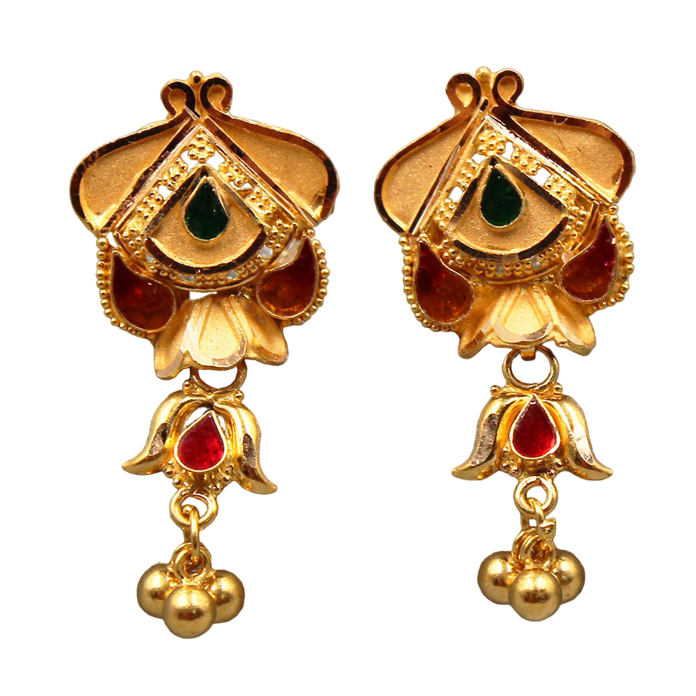 22 karat print stunning gold 2.5cm stud earring for mummy columbus day gift jewelry