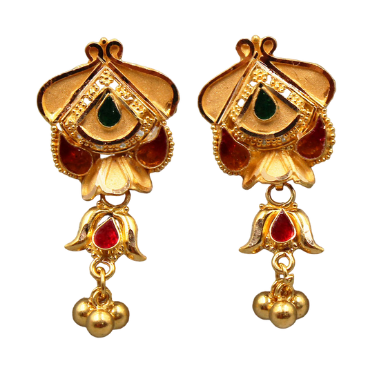 22 karat print stunning gold 2.5cm stud earring for mummy columbus day gift jewelry