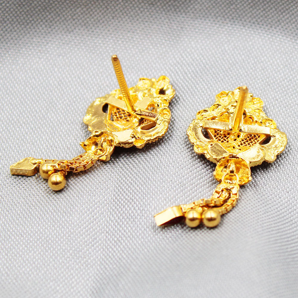 bis 916 print first class gold 2.9cm stud earring for spinster engagement gift jewelry