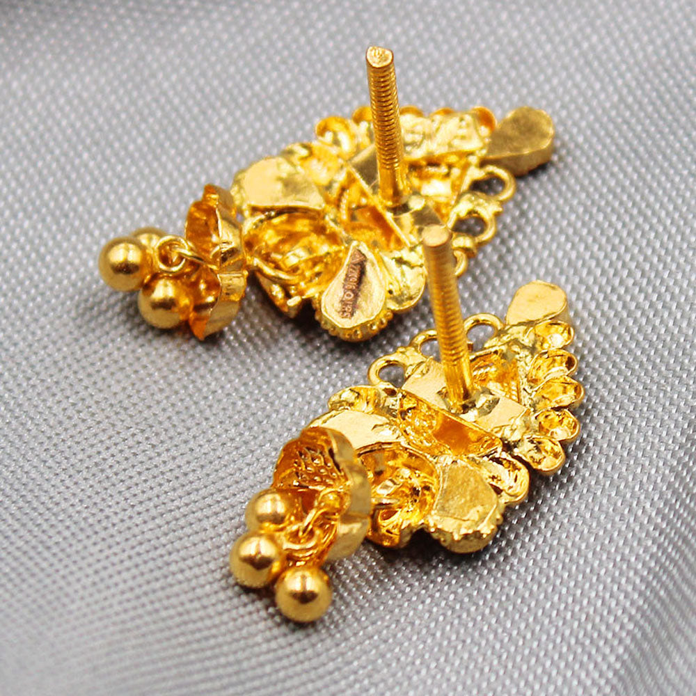 22k hallmark higher gold 2.4cm stud earring for step aunts birthday gift jewelry