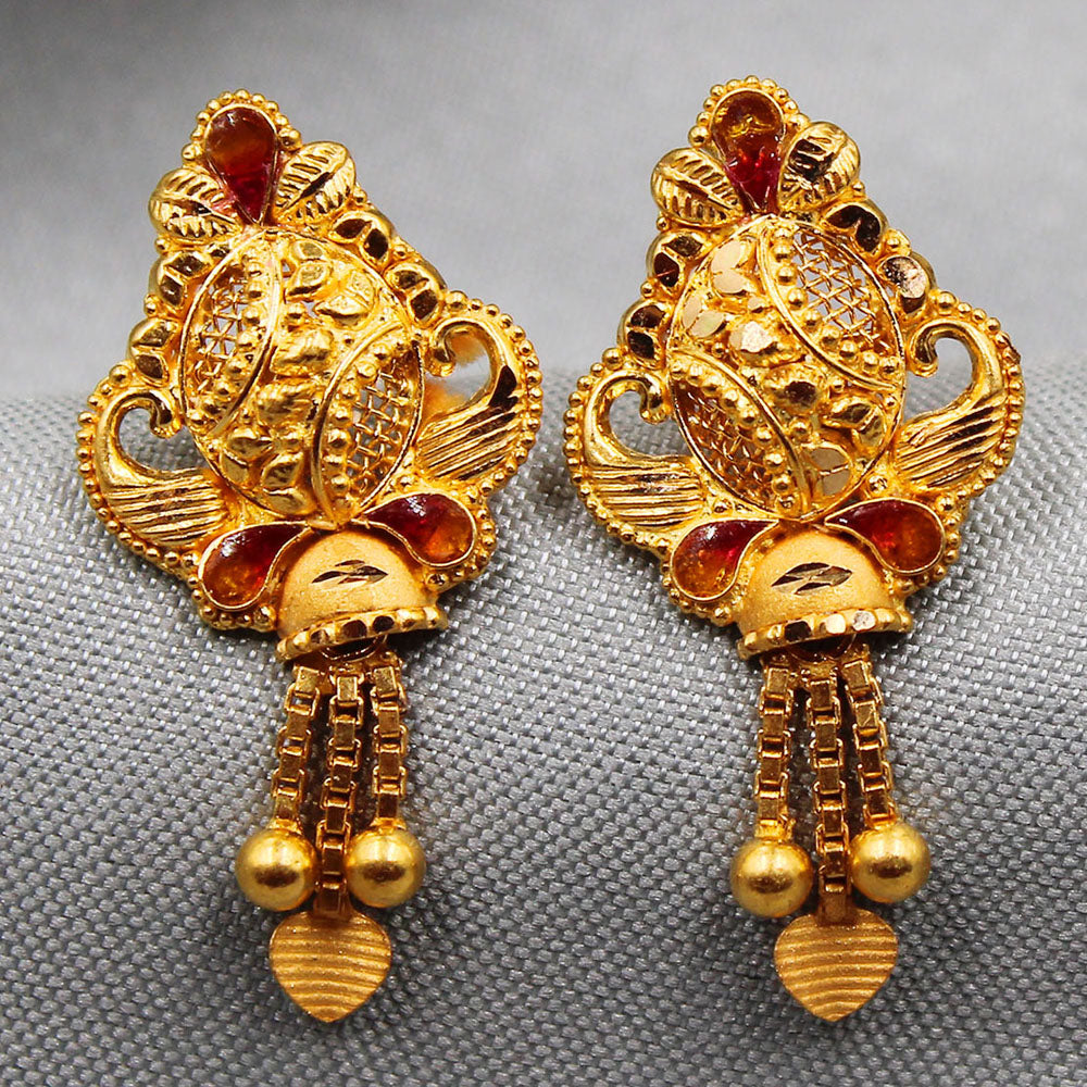 bis 916 stamp highest gold 2.8cm stud earring for stepsister baby shower gift jewelry