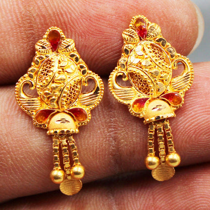 bis 916 stamp highest gold 2.8cm stud earring for stepsister baby shower gift jewelry