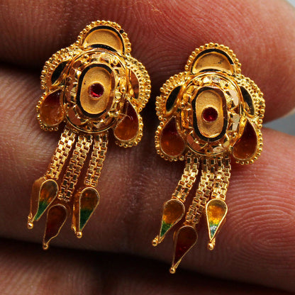 bis 916 seal sparkle gold 2.5cm stud earring for grand mother congratulations gift jewelry