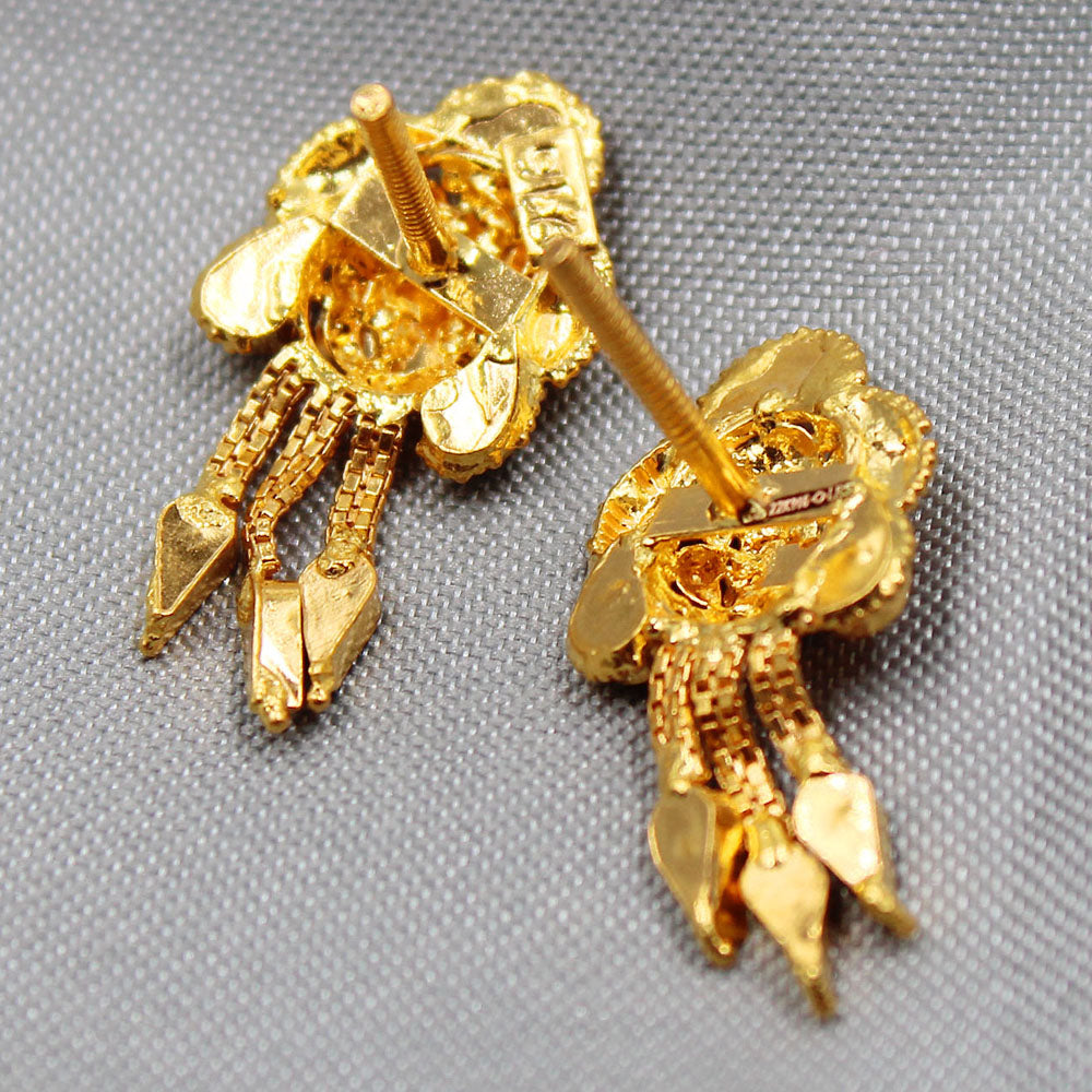 bis 916 seal sparkle gold 2.5cm stud earring for grand mother congratulations gift jewelry