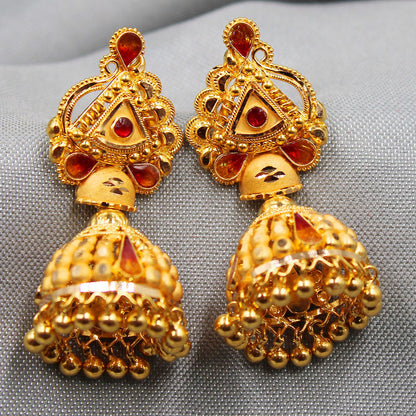 bis 916 hallmark indian gold 3.4cm stud earring for aunts halloween gift jewelry