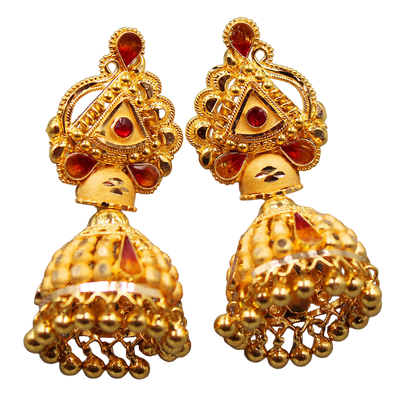 bis 916 hallmark indian gold 3.4cm stud earring for aunts halloween gift jewelry