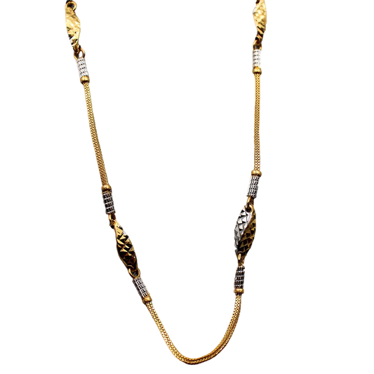 Bis 916 Print Gelbgold 18" Halskette Kette für Frauen Ich denke an dich Geschenk Schmuck 