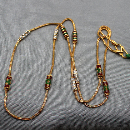 Cadena de collar de oro de 22,5" con sello distintivo de 22 quilates para regalo del Día de los Veteranos de solteronas 