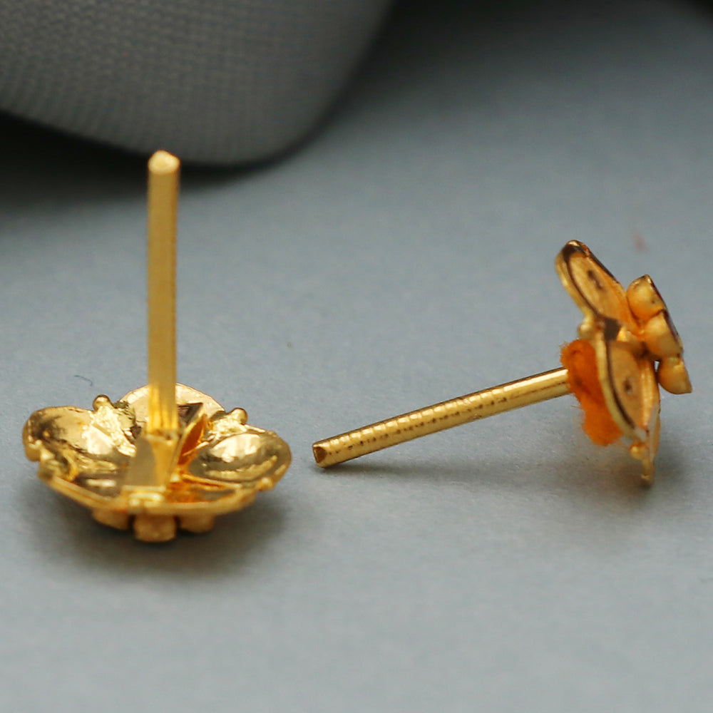 22 carat hallmark fine gold 1 cm stud earring for daughter in law grandparents day gift jewelry