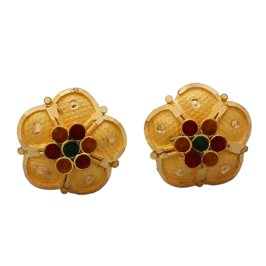 22 carat hallmark fine gold 1 cm stud earring for daughter in law grandparents day gift jewelry