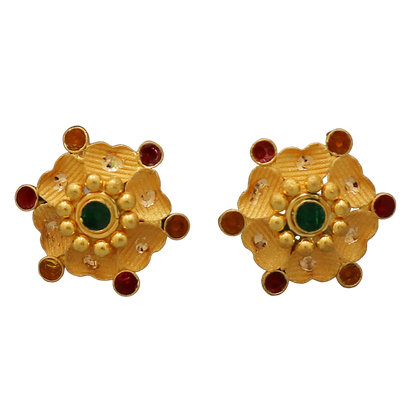 22cts hallmark sincere gold 1 cm stud earring for baby halloween gift jewelry