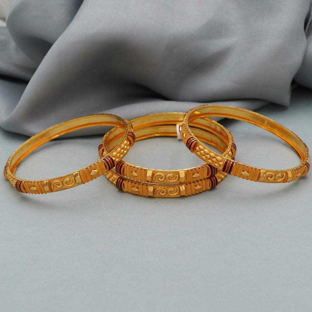 22 carat seal sparkling gold 6.1cm bangle for sister mother day gift jewelry