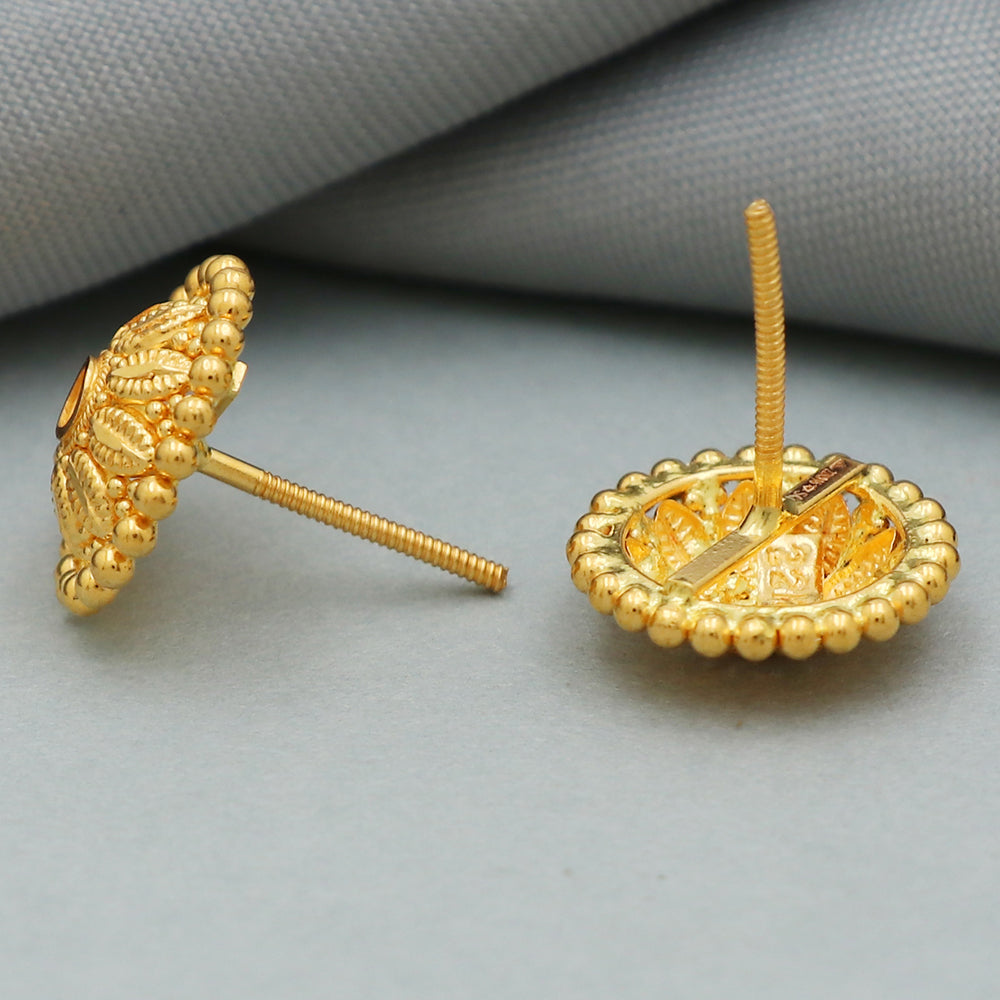 bis 916 hallmark unseen gold 1.4cm stud earring for stepsister love gift jewelry