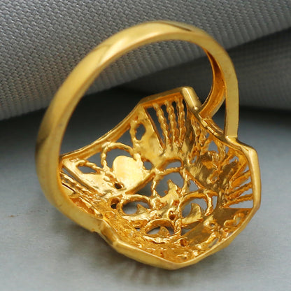 22cts print unique gold 6.75 ring for half sister sweetest day gift jewelry