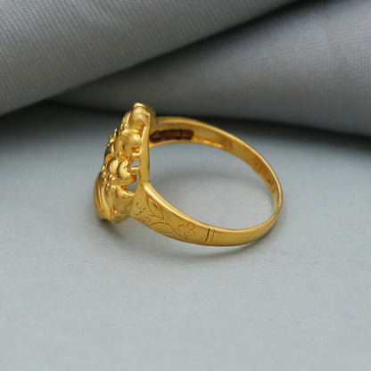 22 carat hallmark striking jewelry gold 7.25 ring for half mother thank you gift jewelry