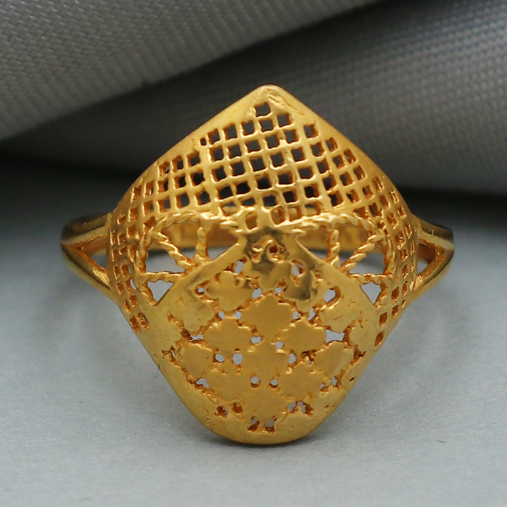 22 karat print solid gold 6.75 ring for maternal grandmother thinking of you gift jewelry