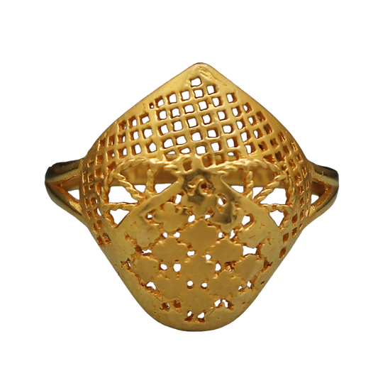 22 karat print solid gold 6.75 ring for maternal grandmother thinking of you gift jewelry