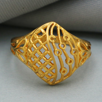 22 carat stamp dubai gold 7.5 ring for half aunts st. patrick day gift jewelry