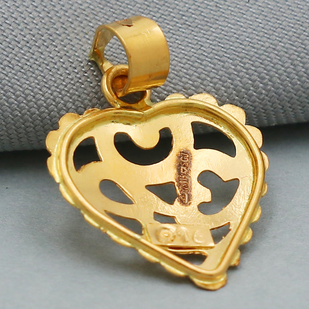 22 karat hallmark golden gold 2.2 cm pendant for female presidents day gift jewelry