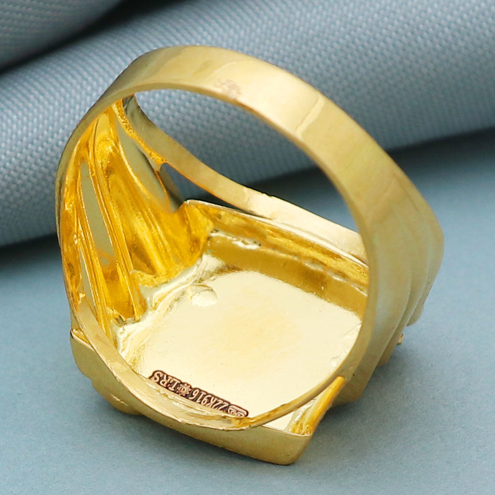 22k stamp shining gold 10 ring for grand parents fathers day gift jewelry