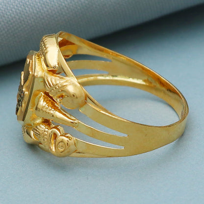 22 karat print dazzling gold 9.75 ring for sibling friendship gift jewelry