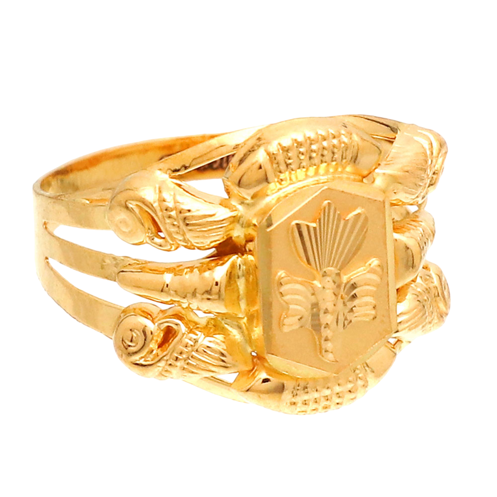 22 karat print dazzling gold 9.75 ring for sibling friendship gift jewelry