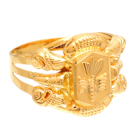 22 karat print dazzling gold 9.75 ring for sibling friendship gift jewelry