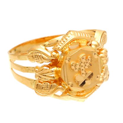 22cts hallmark shiny gold 9.75 ring for bridegroom grandparents day gift jewelry