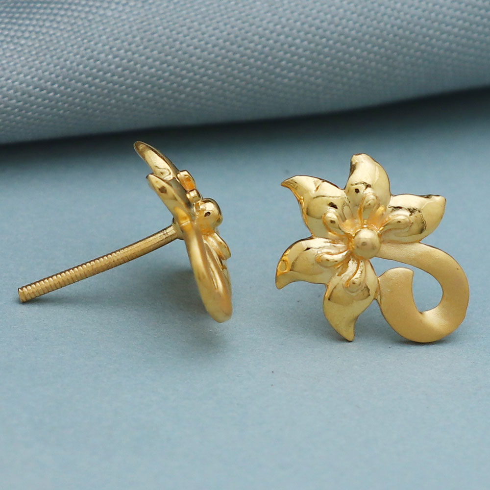 22 karat hallmark striking jewelry gold 1.4 cm stud earring for child halloween gift jewelry