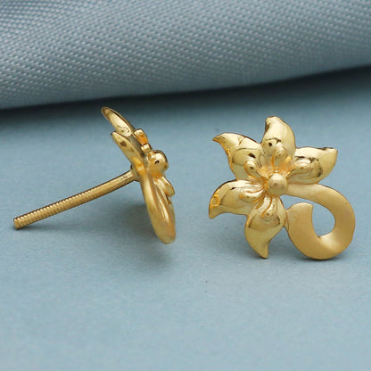 22 karat hallmark striking jewelry gold 1.4 cm stud earring for child halloween gift jewelry