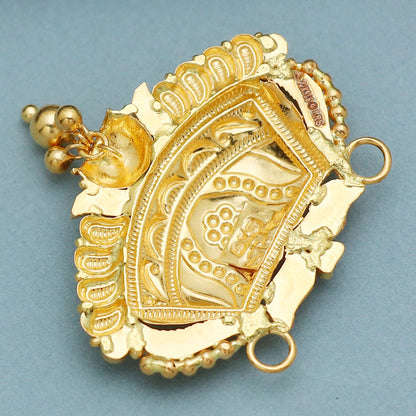 22k stamp true gold 3.1cm pendant for step daughter thanksgiving gift jewelry