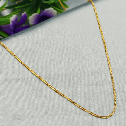 22 Karat bedrucktes Massivgold, 48,3 cm lange Kordelkette, Geschenk für Stiefschwester, heißer Verkaufsschmuck