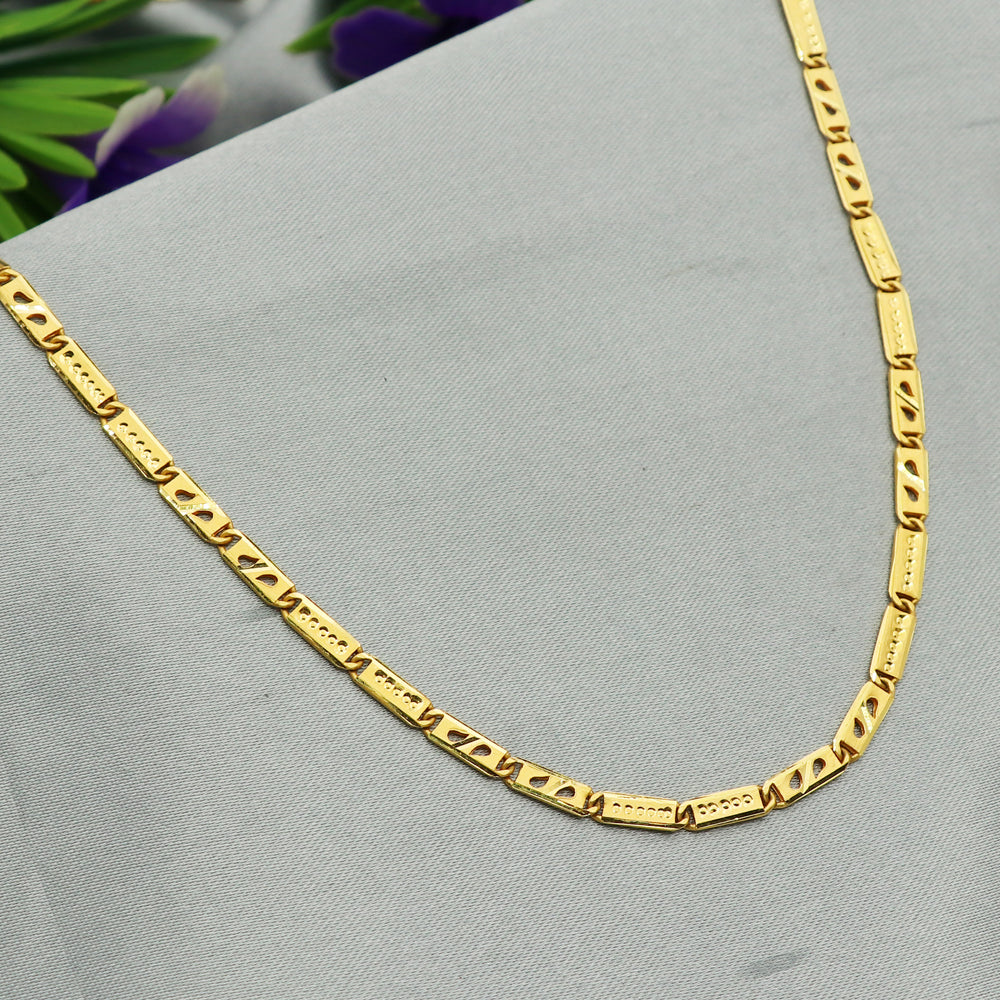 22 Karat Gelbgold mit Punze, 50,8 cm, Schlangenkette, Steinschmuck als Geschenk für Großmutter