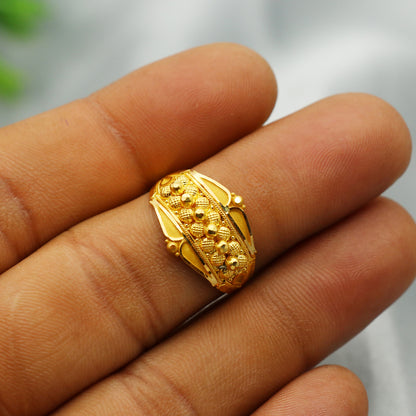 22cts stamp indian gold mood rings size us 7.25 mother bestseller jewelry