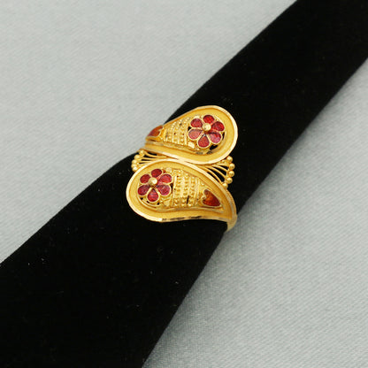 22k seal authentic gold cocktail rings size us 7.25 wife classic jewelry