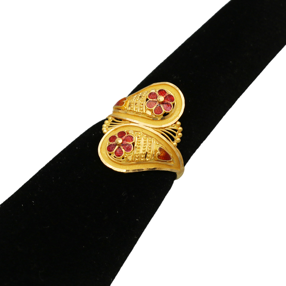 22k seal authentic gold cocktail rings size us 7.25 wife classic jewelry