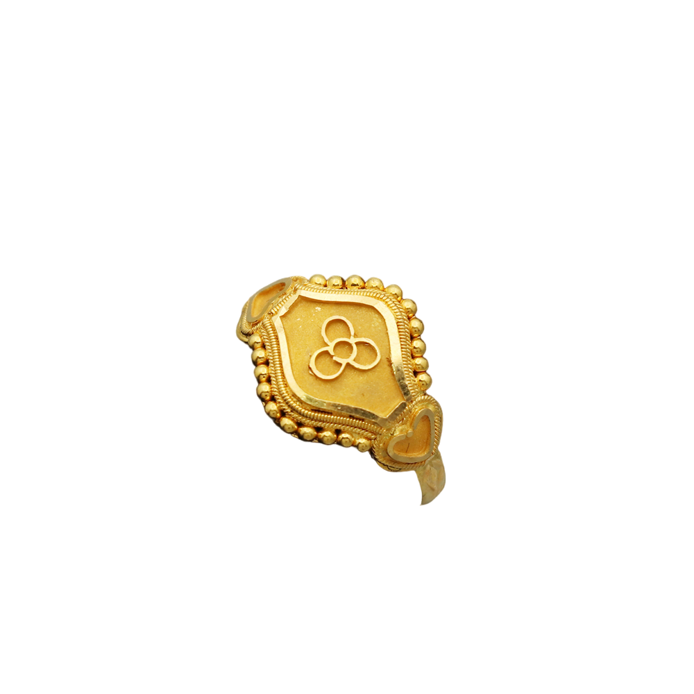 Anillos de sello de oro macizo de 22 quilates con estampado, talla 6,25 en EE. UU., joyería de gran venta para hermanastras