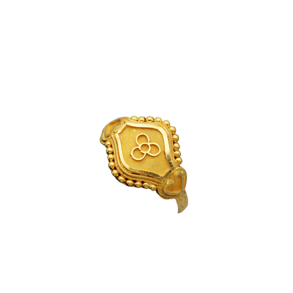 Anillos de sello de oro macizo de 22 quilates con estampado, talla 6,25 en EE. UU., joyería de gran venta para hermanastras