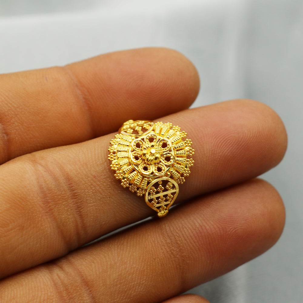 Anillos de serpiente de oro auténtico con estampado de 22 cts, talla 6,75 en EE. UU., joyería económica para madrastra