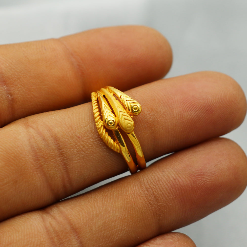 22 Karat Gold mit Punze, Charm-Ringe, Größe US 7,75, Schmuck für Heiratsantrag an Nichte