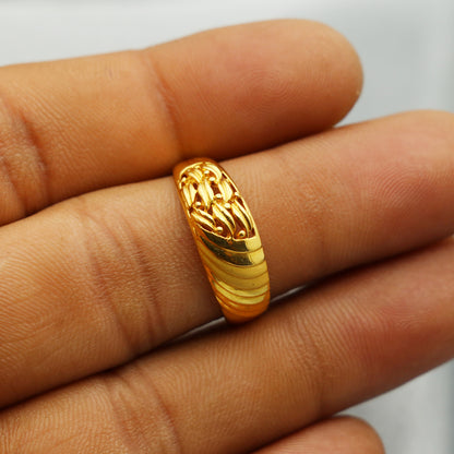 bis 916 print unseen gold wrap rings size us 8 grand daughter indian jewelry