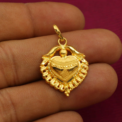 22 karat stamp solid gold 3cm religious pendants women gift beautiful jewelry