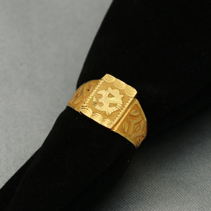 bis 916 stamp real gold cocktail rings size 9.25 male birthday present jewelry