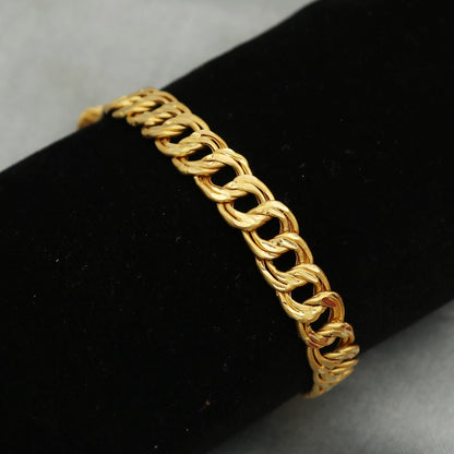 22 karat stamp solid gold 20cm beaded bracelets women gift beautiful jewelry