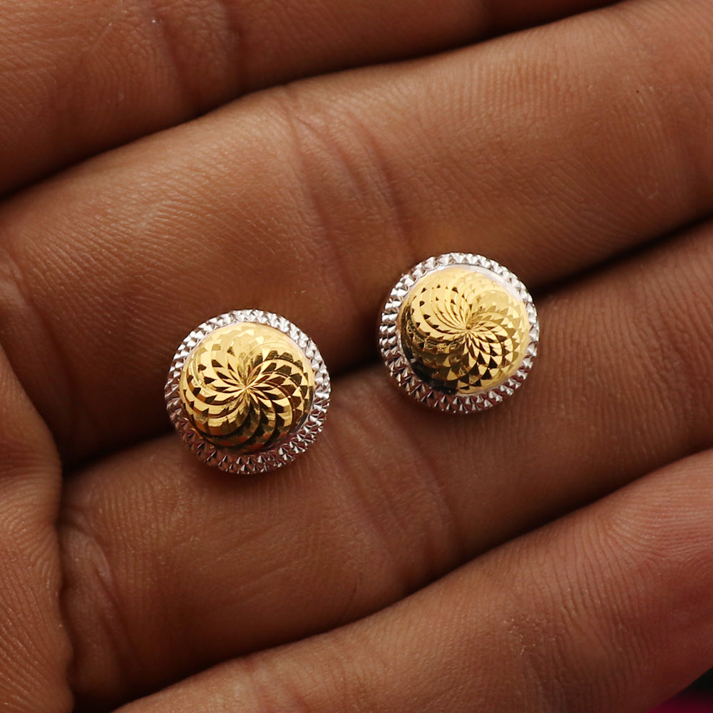 22k stamp gold 1.1cm ear threader earrings maternal mother online jewelry store