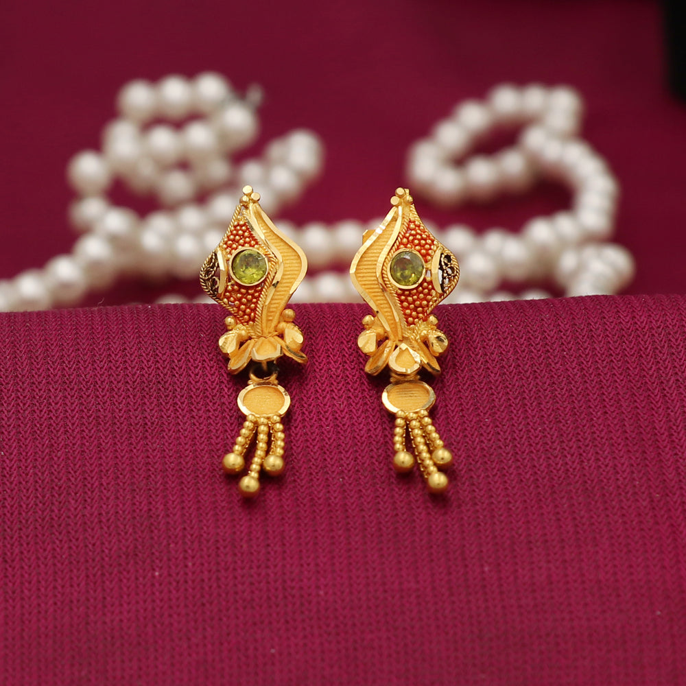 bis 916 print unseen gold 3.4cm eardrop earring grand daughter indian jewelry