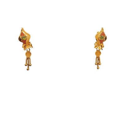 bis 916 print unseen gold 3.4cm eardrop earring grand daughter indian jewelry